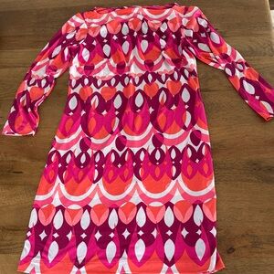 Al Ro Pink and Orange Patterned Dress Size 2